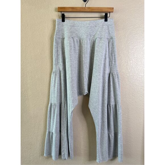 Free People Movement Stay Low Harem Pants Womens Small Gray Drop Crotch Wide-leg - Picture 1 of 16